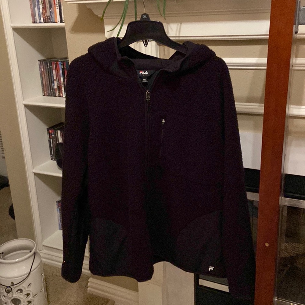 Fila jacket.  New with tags. Sherpa black XXL